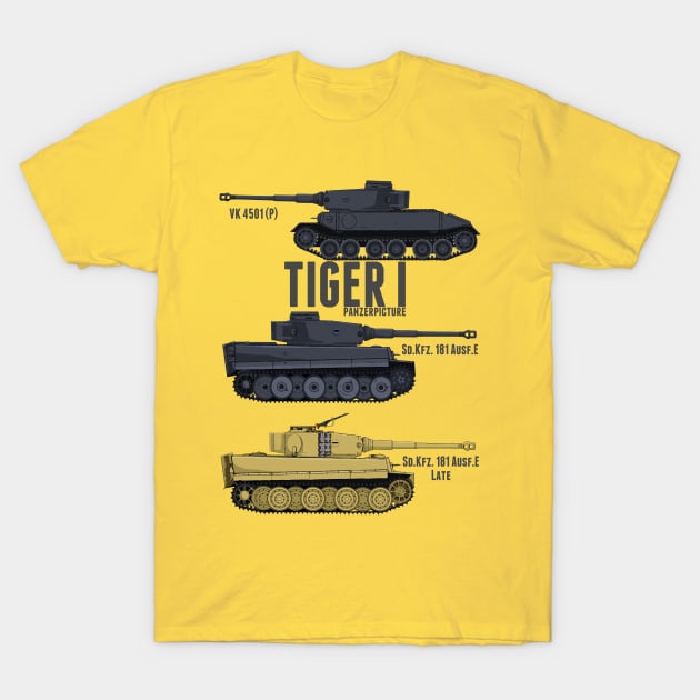 Tiger I Tigers T-Shirt T-Shirt by Panzerpicture